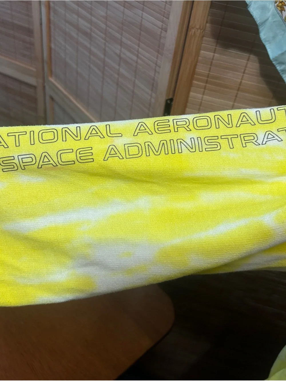 NASA hoodie tie dye large